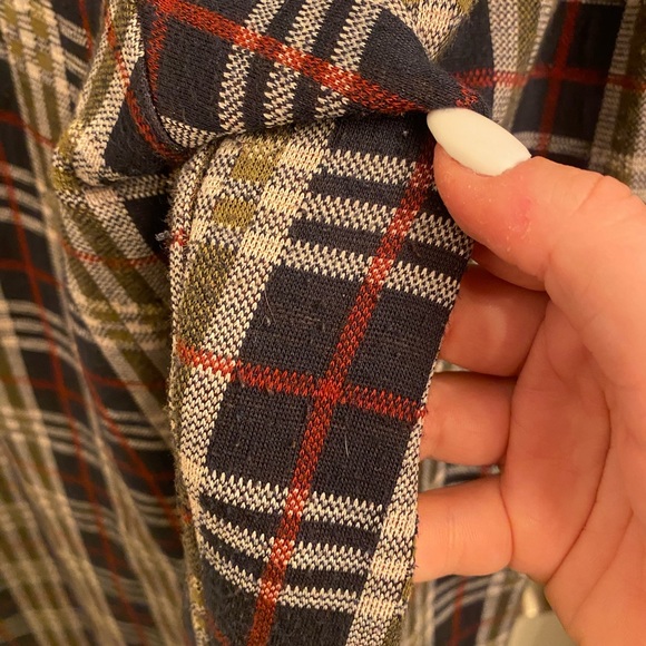 Free People Checkered Crop Top and Pants Set in Navy and Cream - Picture 11 of 16